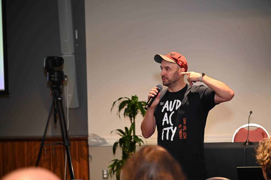Dan presenting at Show Me Something Cool With AI